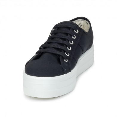 Baskets à plateforme en toile pour femme 9200 black 9200