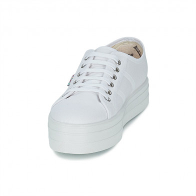 Baskets à plateforme en toile pour femme 9200 blanco 9200