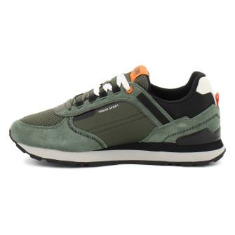 Chaussures basses à lacets pour homme TRAVIS SPORT military green travsp-b010-26aw