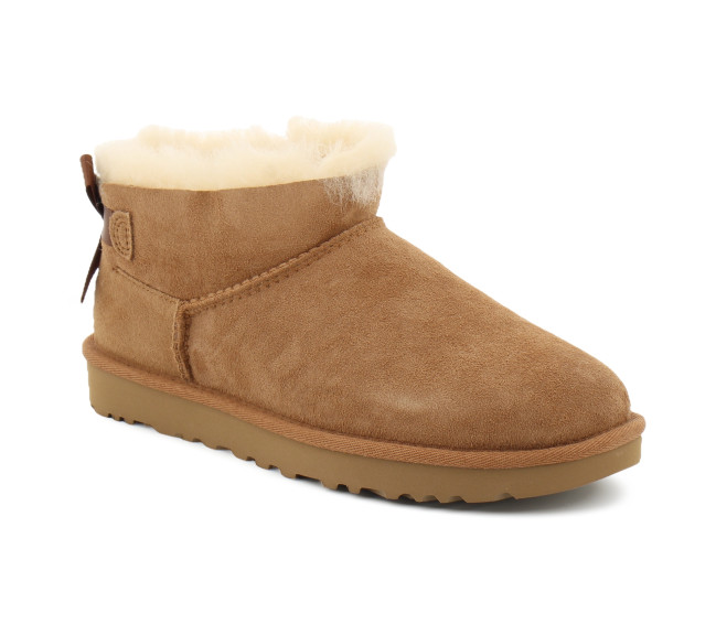 ugg ultra mini bailey bow chestnut 1185491-che