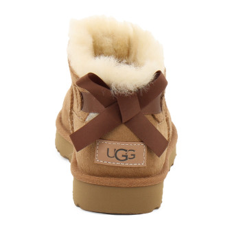 ugg ultra mini bailey bow chestnut 1185491-che