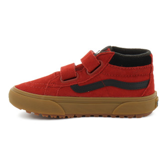 Chaussures à Scratch pour enfant Sk8-Mid Reissue bordeaux vn000v90brd1