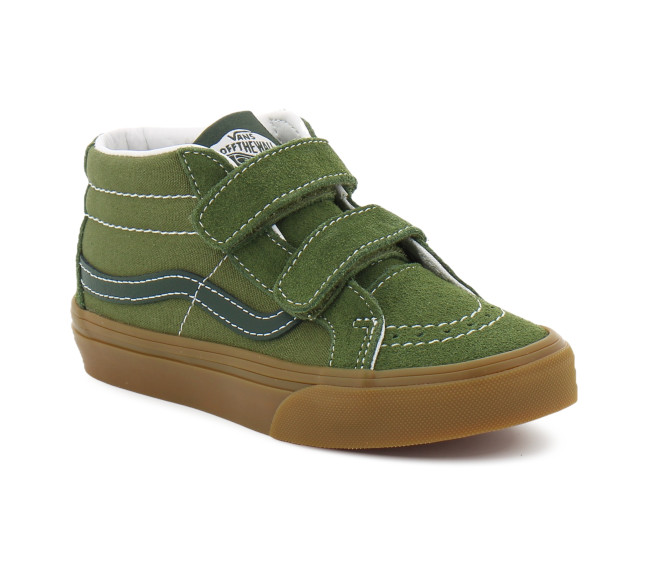 Chaussures à Scratch pour enfant Sk8-Mid Reissue grey kelly vn000cyrgrk1